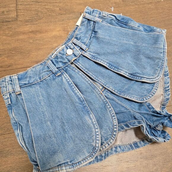 Free People We The Free Prince Street Denim Shorts Size 28 - Picture 5 of 11